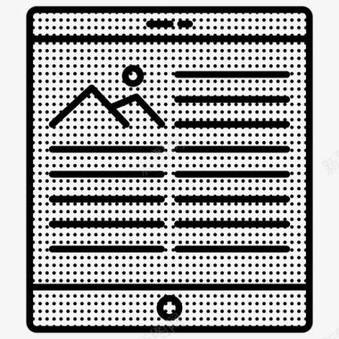 平板电脑设备报纸图标图标