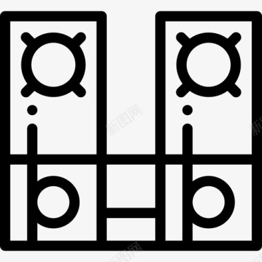 炫彩音乐节音箱音乐节27线性图标图标