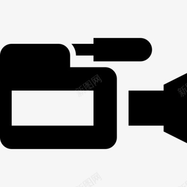 数码专业摄像机数码摄像机麦克风图标图标