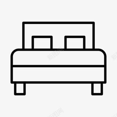 床卧室酒店房间图标图标
