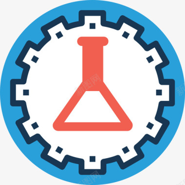 实验室实验实验室科学技术8线性颜色图标图标