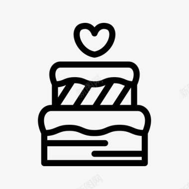 结婚蛋糕周年纪念活动图标图标