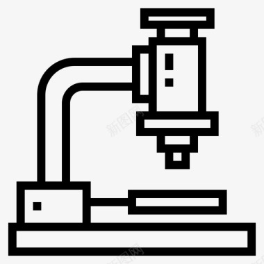 观察显微镜观察科学图标图标