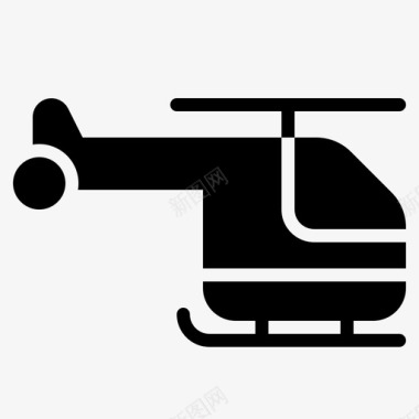 公共交通标识直升机航空运输图标图标