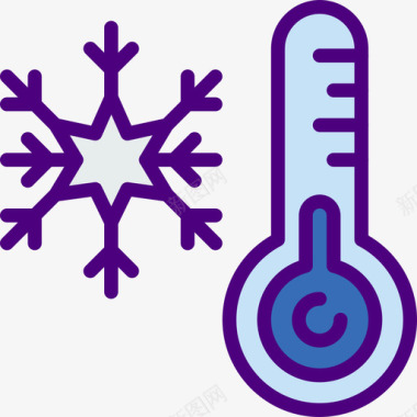 天气寒冷寒冷天气140线性颜色图标图标