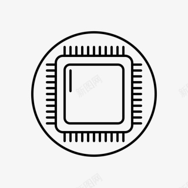 Intel芯片处理器已连接芯片micro图标图标