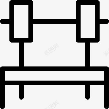 直线杠铃健身67直线型图标图标