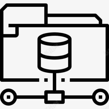 文件传输文件传输数据库和开发线性图标图标