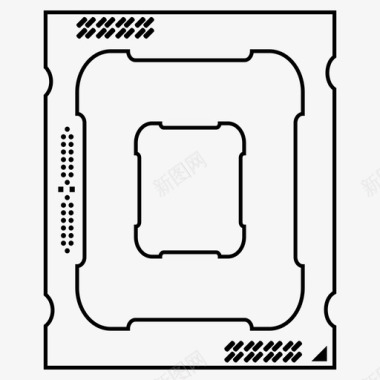 英特尔处理器cpu中央计算机处理器中央处理器图标图标