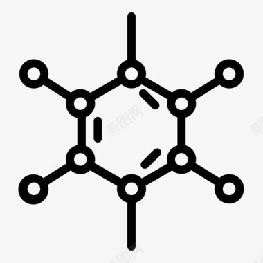 链式分子分子化学教育图标图标