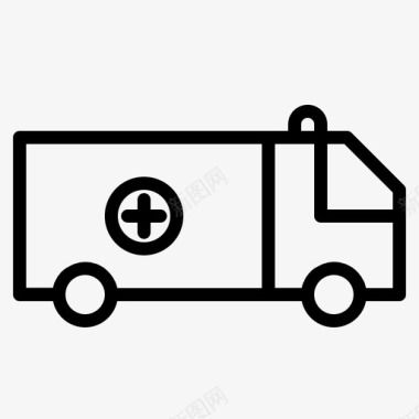 公共交通标识救护车汽车急救车图标图标