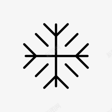 简单的雪花冬天的图标图标