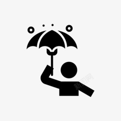 圣诞节伞把素材雨圣诞节雪图标高清图片