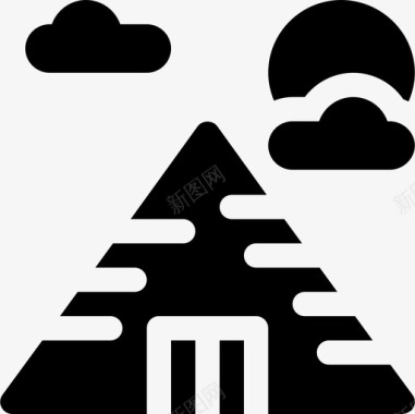 埃及金字塔旅游应用程序15填充图标图标