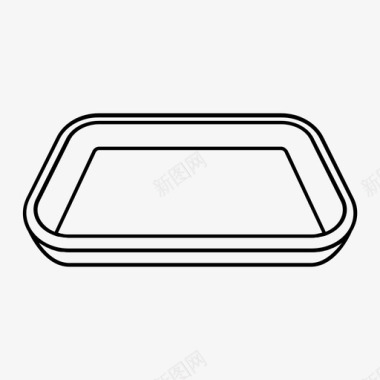 托盘面包房快餐图标图标