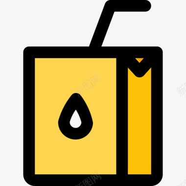 果汁饮料5原色图标图标