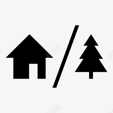 树木室内或室外家自然图标图标