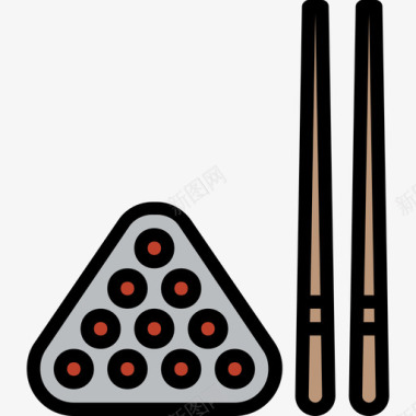 小区运动器材台球运动器材9线颜色图标图标