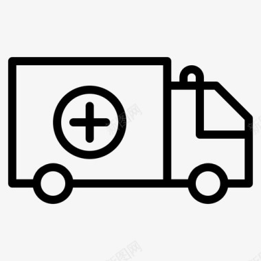 公共交通标识救护车汽车急救车图标图标