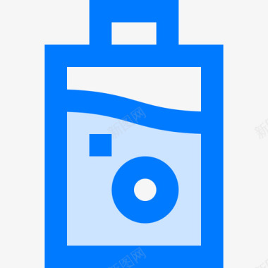 玻璃瓶科学68蓝色图标图标