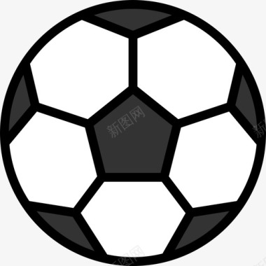 运动足球足球足球24线性颜色图标图标