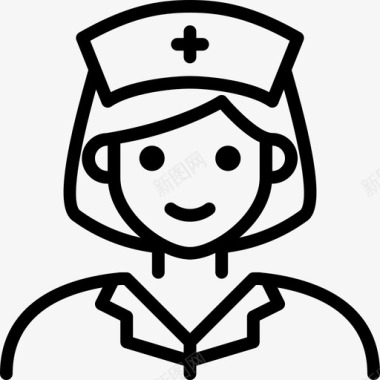 医院护士站护士43号医院直系图标图标