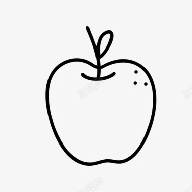 手绘苹果片苹果减肥食品图标图标
