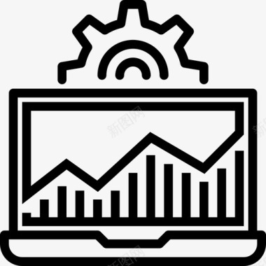 系统网络系统网络和数据库概要线性图标图标