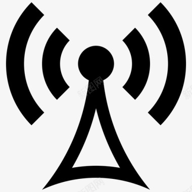 无线连接无线连接传输天线接收器图标图标