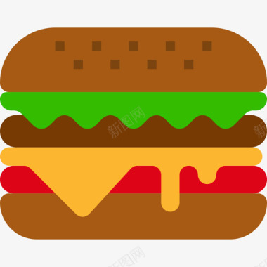 食物汉堡食物100平的图标图标