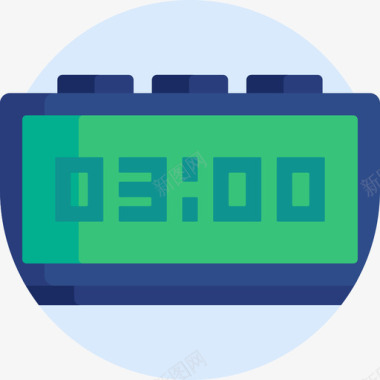 时间闹钟睡觉时间7平淡图标图标
