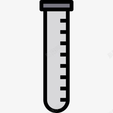中国茶具试管36号文具线性颜色图标图标