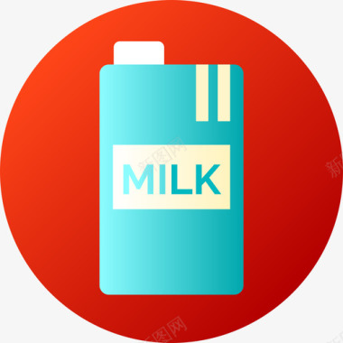 牛奶牛奶早晨常规15梯度图标图标