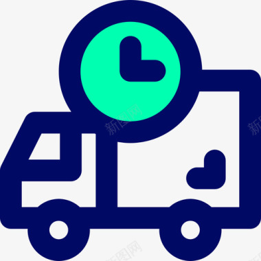 商务办公车送货车购物76绿影图标图标