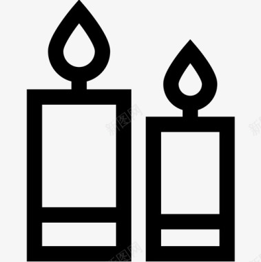 蜡烛蜡烛12号咖啡厅直线型图标图标