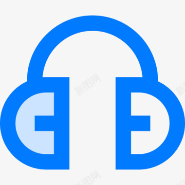耳机音乐50蓝色图标图标