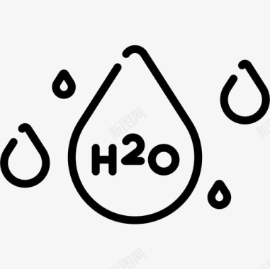 H2o化学26线性图标图标