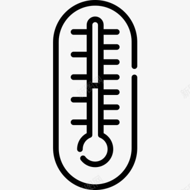 双金属温度计温度计天气166线性图标图标