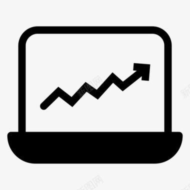 增长曲线图增长图分析图表图标图标