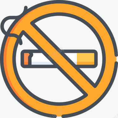 禁止吸烟矢量禁止吸烟购物中心4号双色图标图标