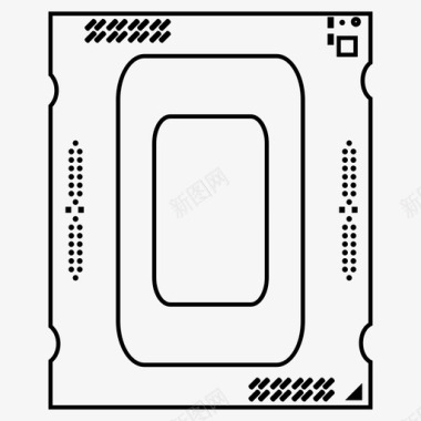 Intel芯片cpu中央计算机处理器中央处理器图标图标