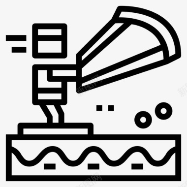 冷色调风筝图标矢量图风筝冲浪运动xtreme图标图标