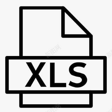 XLSxls扩展名文件图标图标