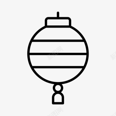 灯笼庆祝中国新年图标图标
