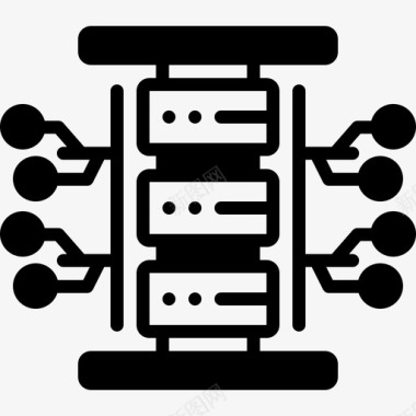 库存充足存储数据服务器图标图标