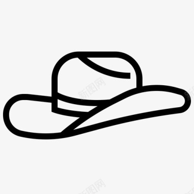 牛仔帽服装牧场图标图标