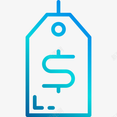 淘宝价格素材价格标签购物105线性梯度图标图标