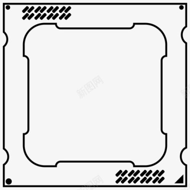 Intel芯片cpu中央计算机处理器中央处理器图标图标