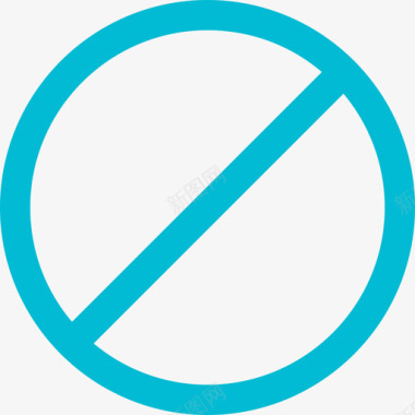Ban接口51线性颜色蓝色图标图标