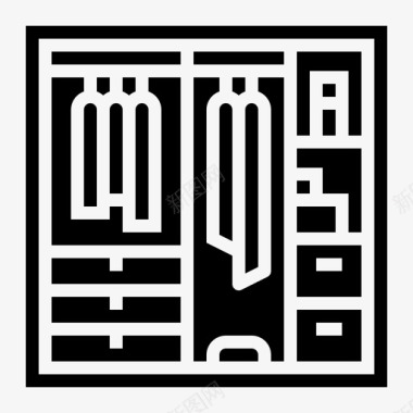 简约衣柜家具衣柜家具储物柜图标图标